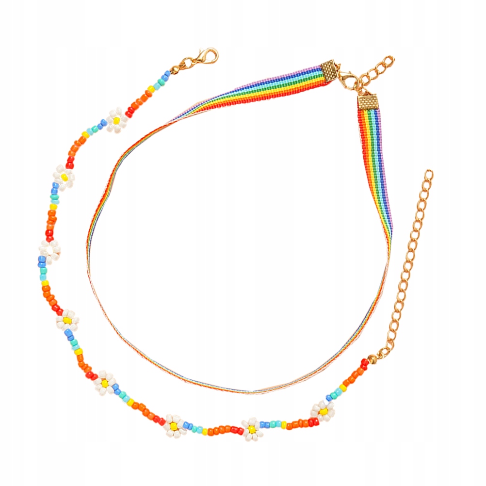 1 Set Beach Chker Rainbow Choker Beach