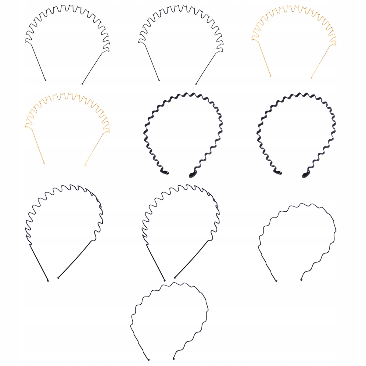10 jednoduchých kusov Unisex Creative Hair Rims