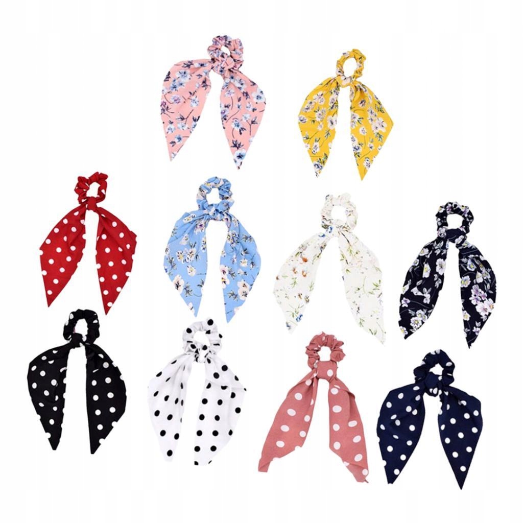 10 Scrunchie Leopard Tlač flexibilnej elastickej kapely pre