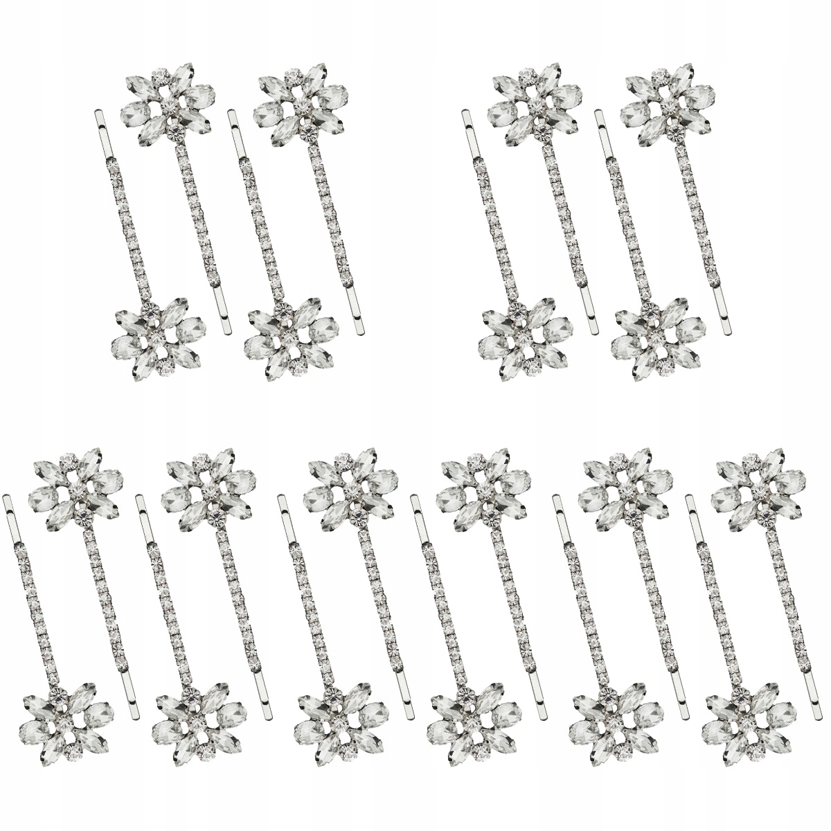 10 párov Barrette kamienok Bobby Pin kamienok