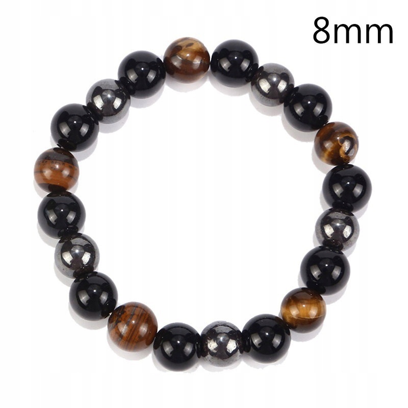 10 mm čierny pánsky náramok s magnetom