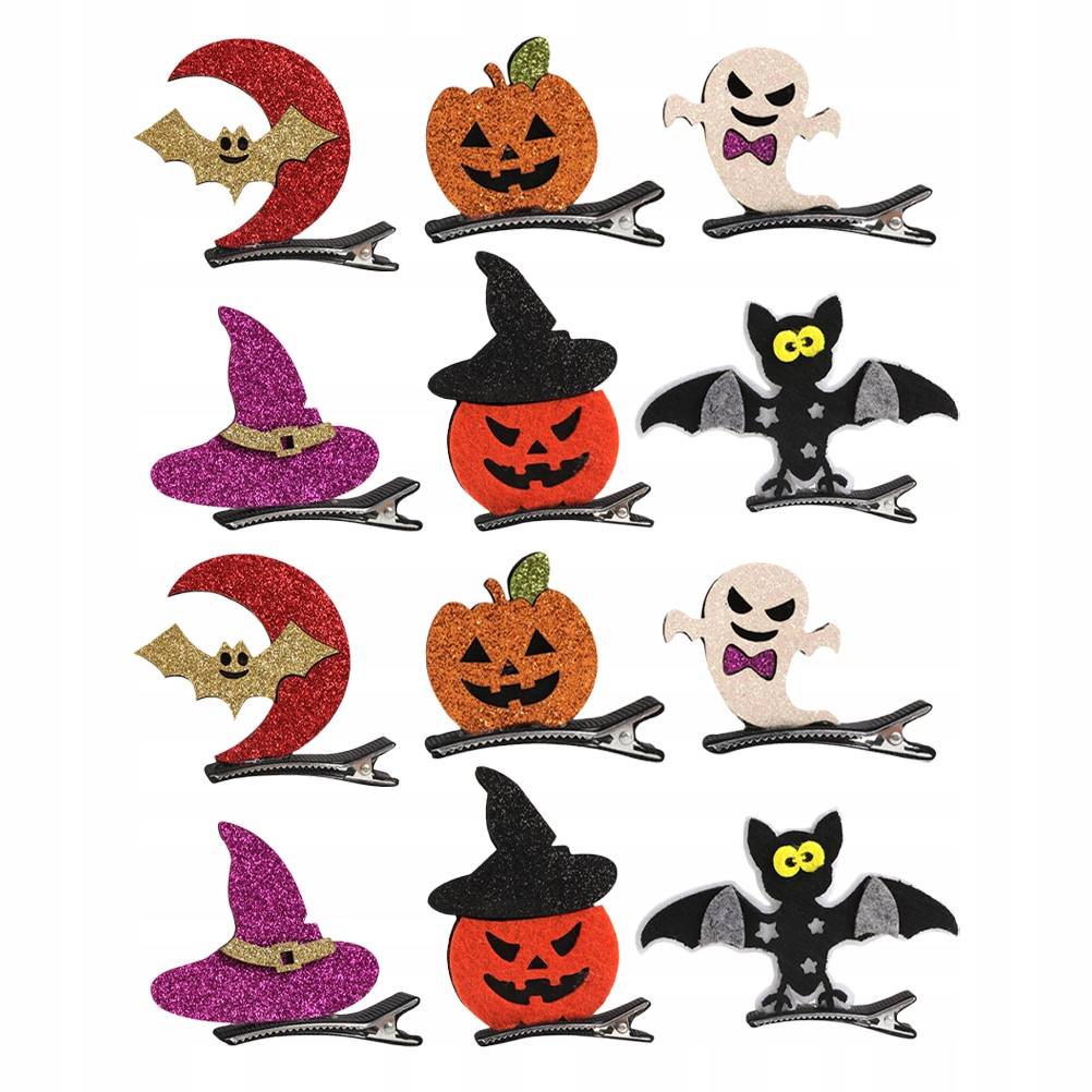 12 Halloween Pumpkin Hair Clip