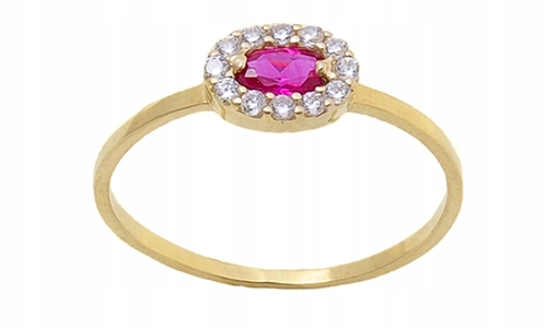 1206 ZLATÝ PRSTEŇ s Ruby GOLD 585