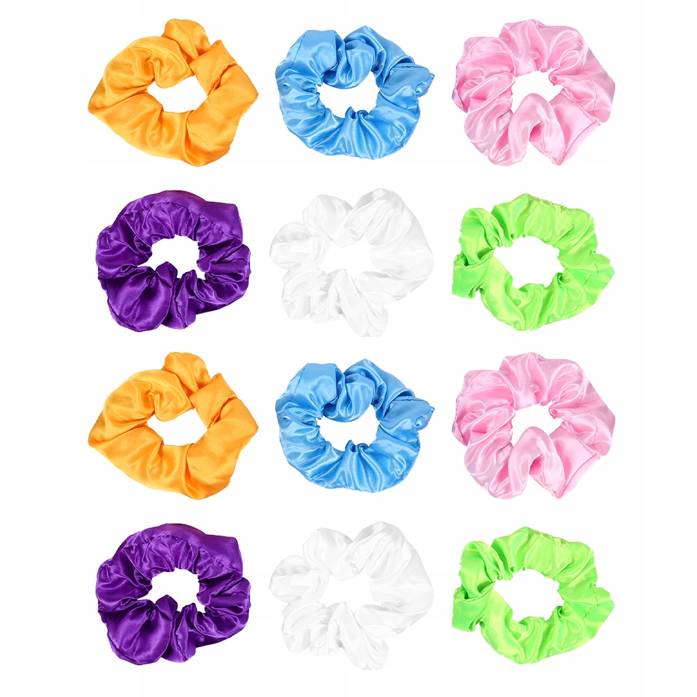 12ks ženy scrunchies žiaria v tme