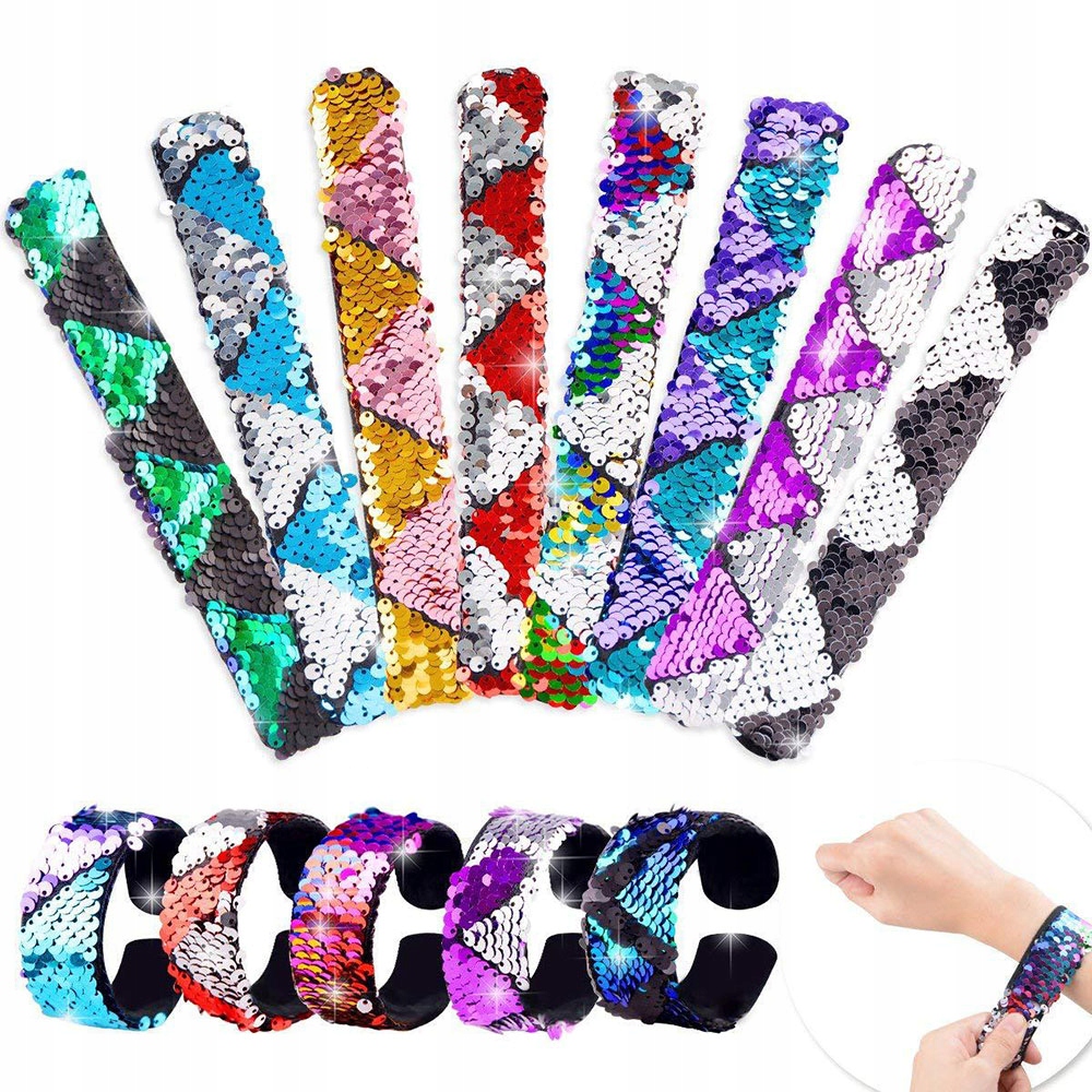 12x FAREBNÝ ŠPERKOVÝ NÁRAMOK SEQUIN