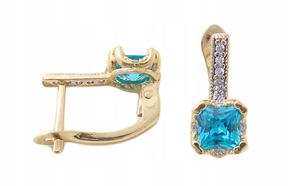 1495 Zlaté náušnice Topaz so zlatom PR 585