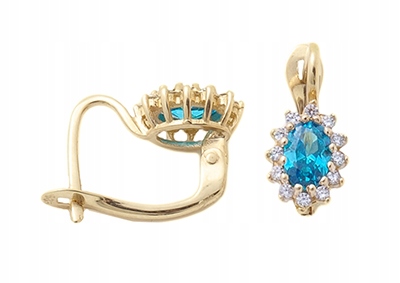 1512 Zlaté náušnice Topaz Gold 585