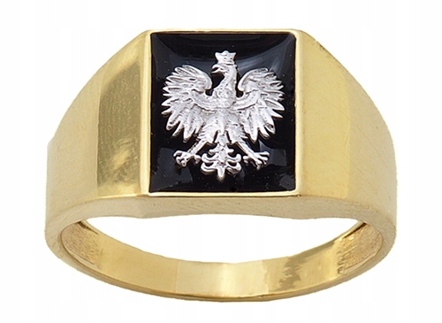1517 Masívny Zlatý znak Eagle Eagle Polish 585