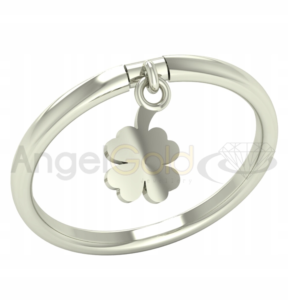 176 KRÚŽOK S PRENOSNÝM PRÍVESKOM CLOVER 925