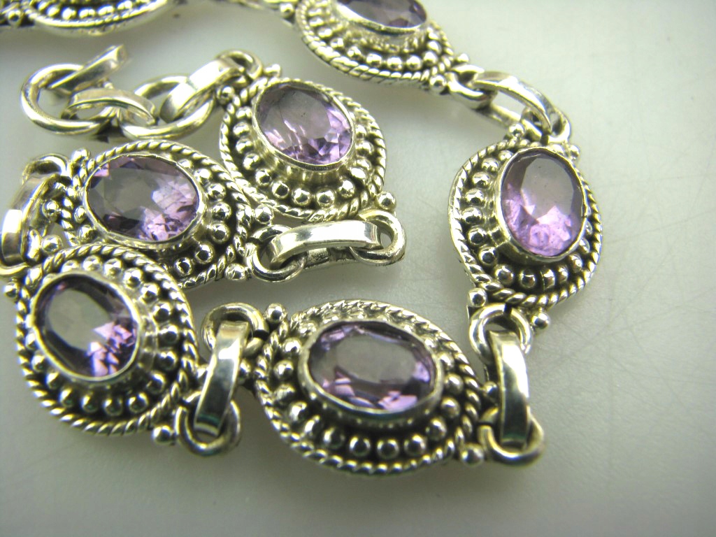 1855 Jemný náramok Jewel Ametyst Silver 9