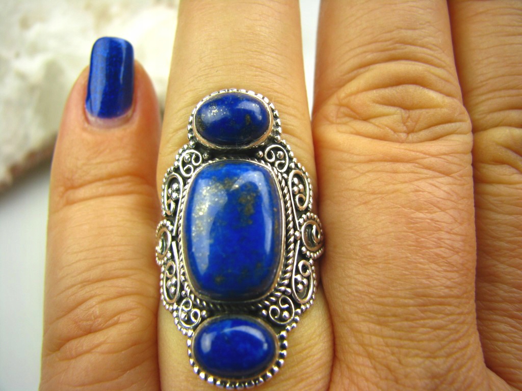 1901 Prsteň Orient Klenot Lapis Lazuli Silver