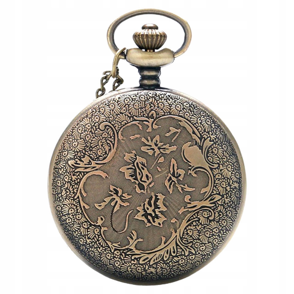 Dámske hodinky - 1pc kvetinové vzory Vintage vreckové hodinky