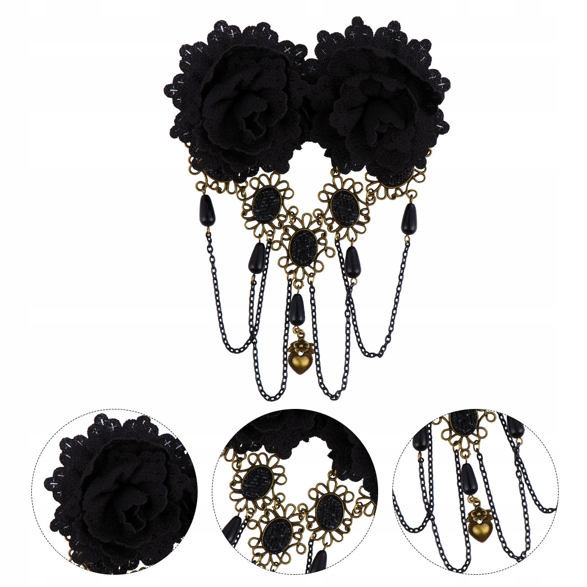 1pc gotická čipka Chluba Steampunk Hair Clip