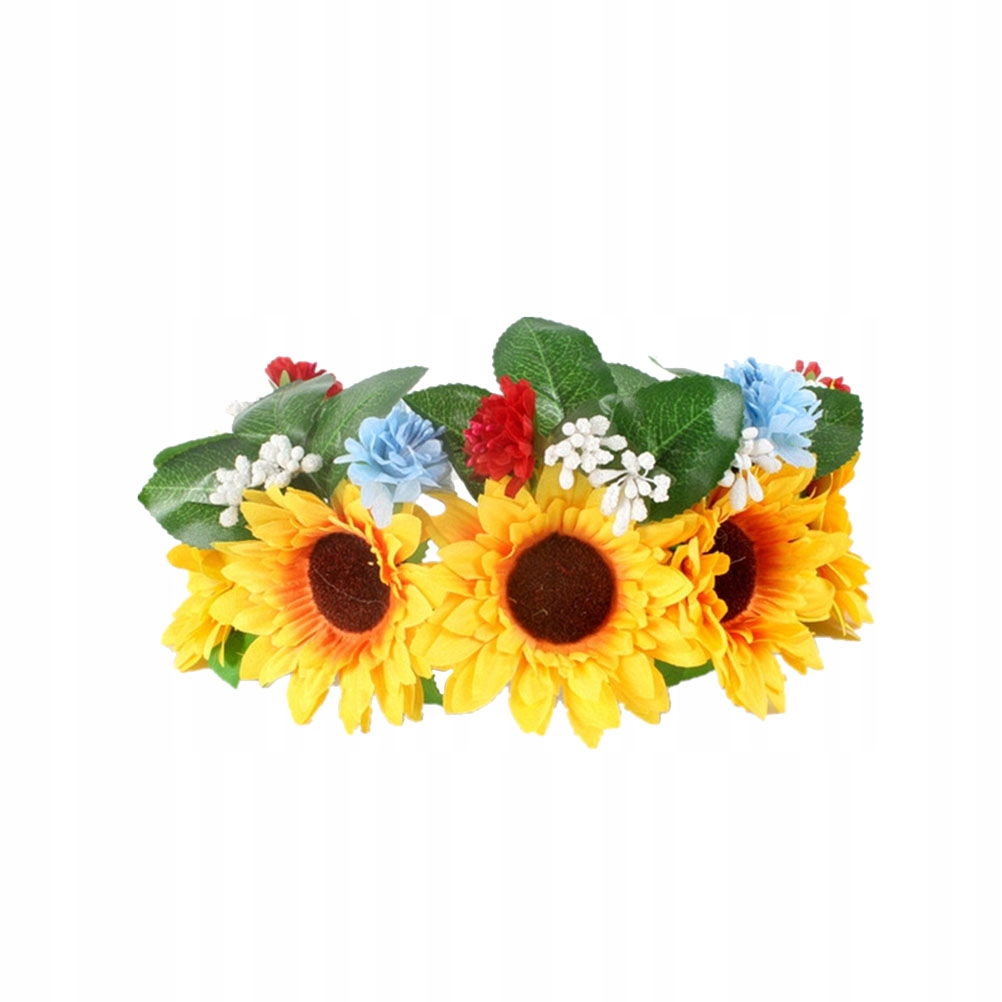 1pc Sunflower s čelenkou pre svadobný veniec hlavy