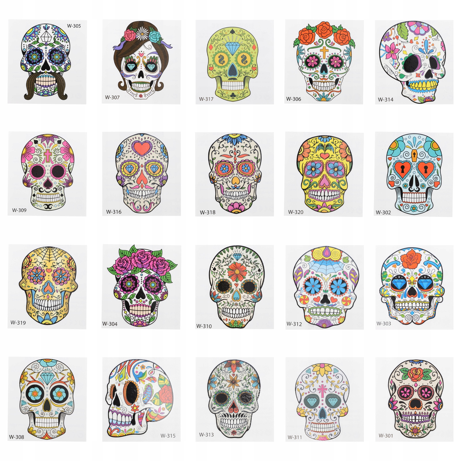 Tetovačky - 20 kusov nálepky pre notebook Punk Teror Terror Stickers