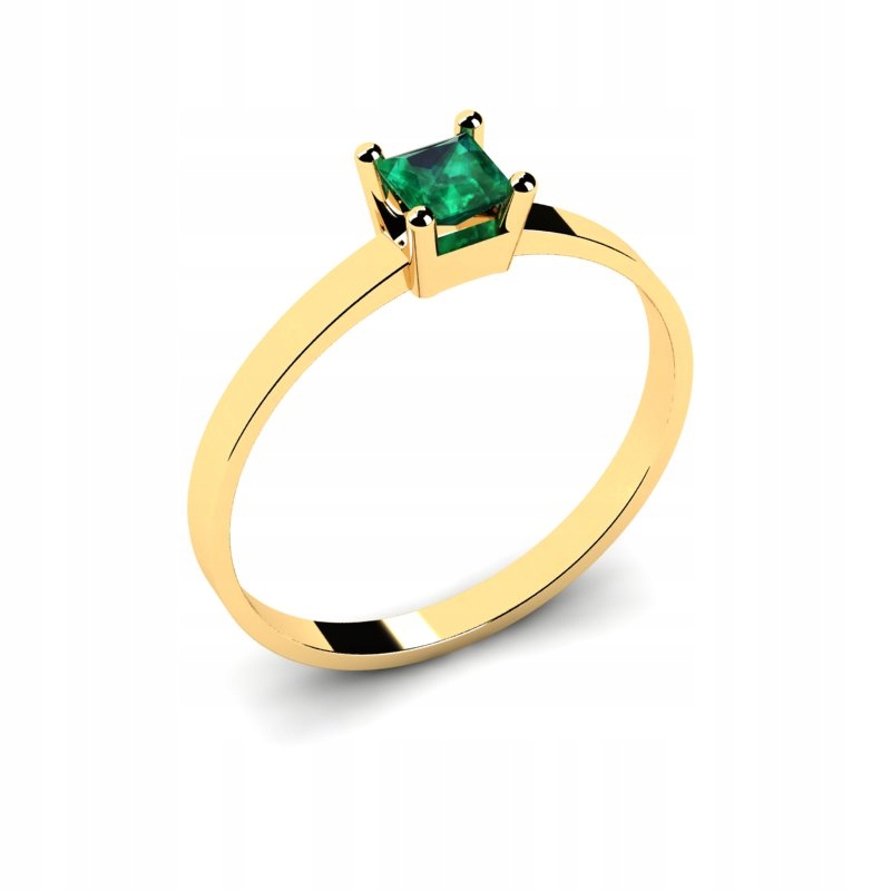24H EMERALD RING GOLD ENGAGEMENT R20