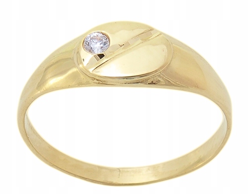 290 Golden Signet so zirkónskym oválom od Gold Pr 585