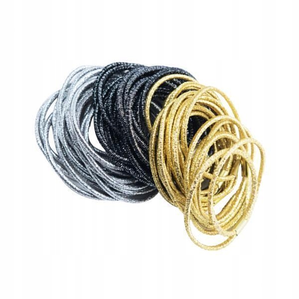 2x30. Elastické pruhy s poníkmi trblietkami s