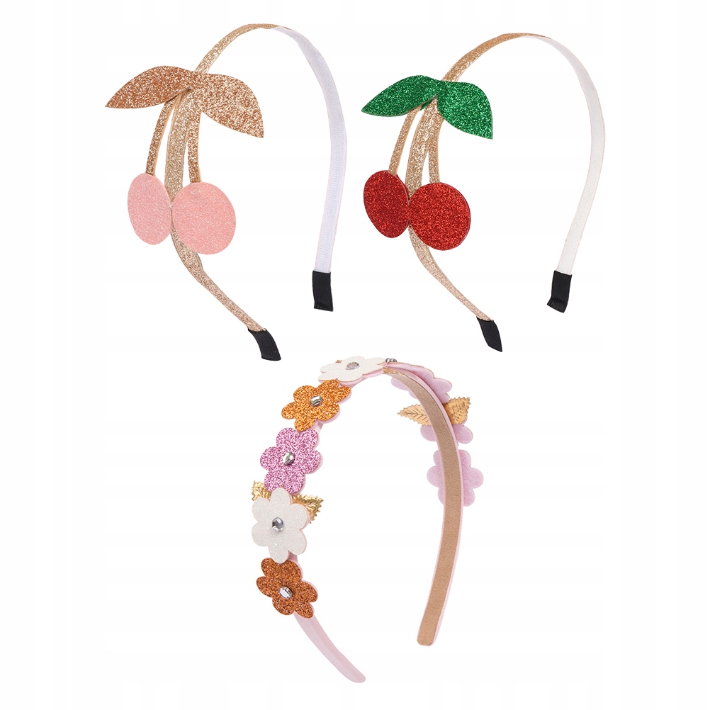 3 kusy detské náramky trblietavé vlasy Hairbands Krásne