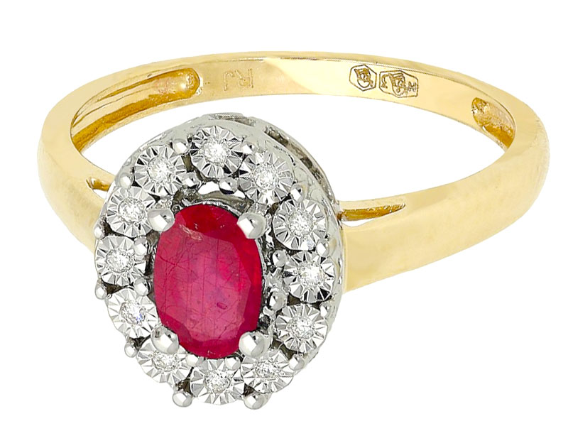 -30% ZLATÝ KRÚŽOK 585 RUBY BRILLIANT 15R