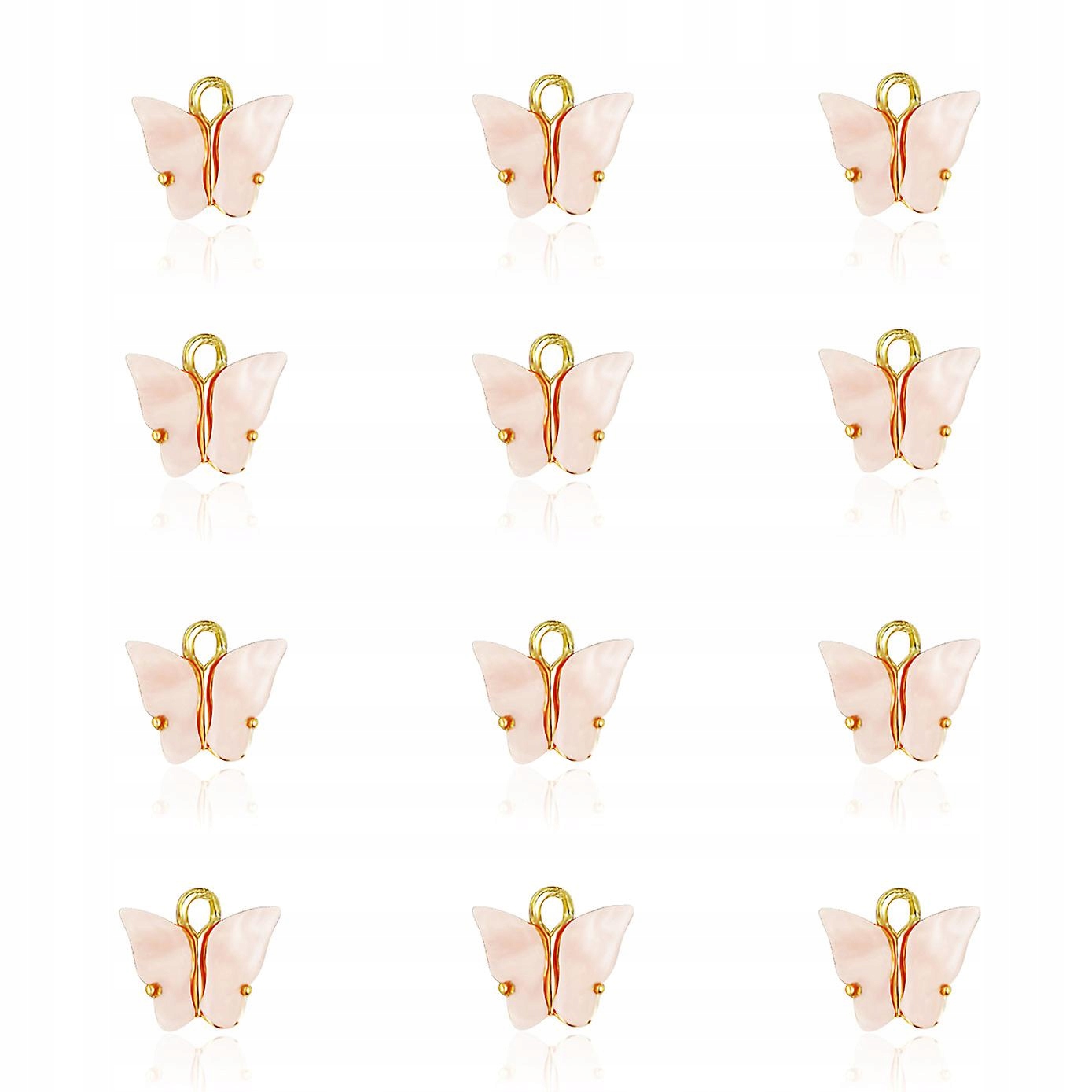 34ks Pink-34 PC. Motýľové akrylové kúzla visí
