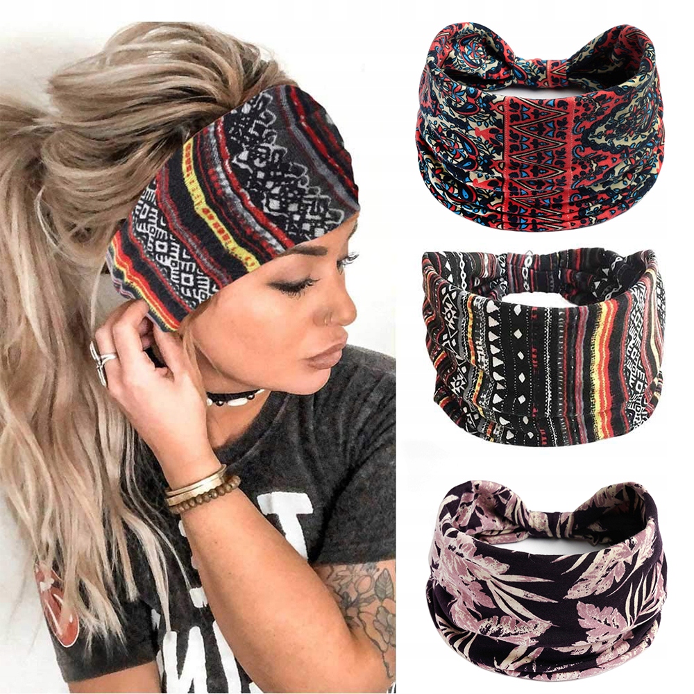 3x vlasové pásy vlasy na vlasy Turban