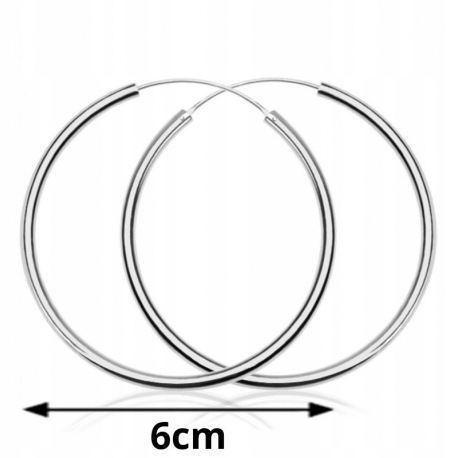 42 Strieborné náušnice Veľké kolesá priemer 6 cm PR 925