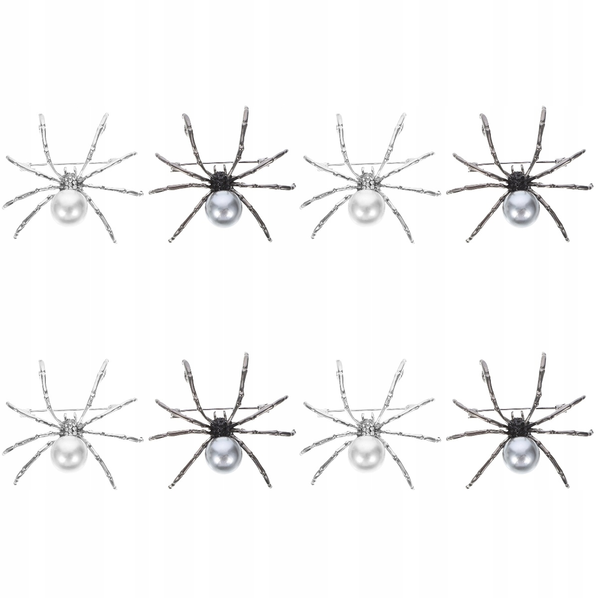 4x Svadobné kamienky Boutonniere Spider Brošňa