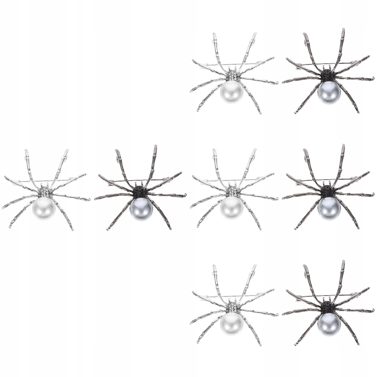 4x Spider Pin Dámska brošňa Pearl Pin Brošňa