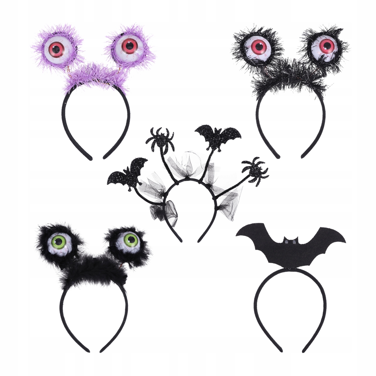 5 kusov Halloween žiariace očné gule kapely