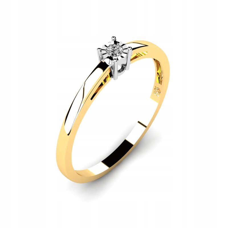 -50% ZLATÝ ZÁSUVNÝ KRÚŽOK S R9 BRILLIANT
