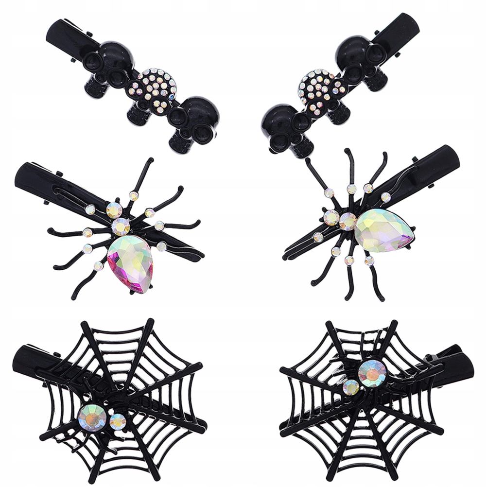 6 kusov Halloween Spider Clip