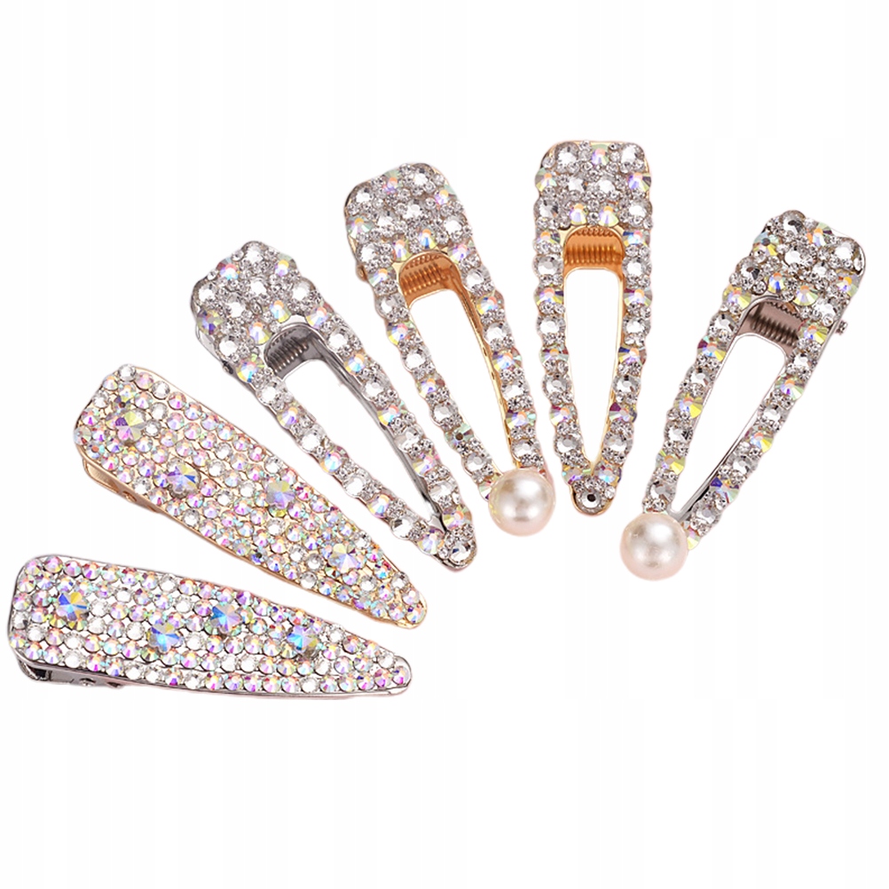 6 kusov žien perlové diamantové vlasy Hairband