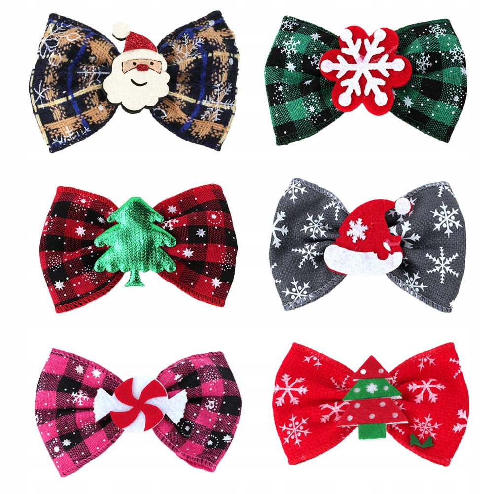 6 kusov sviatok Bowknot Barrette