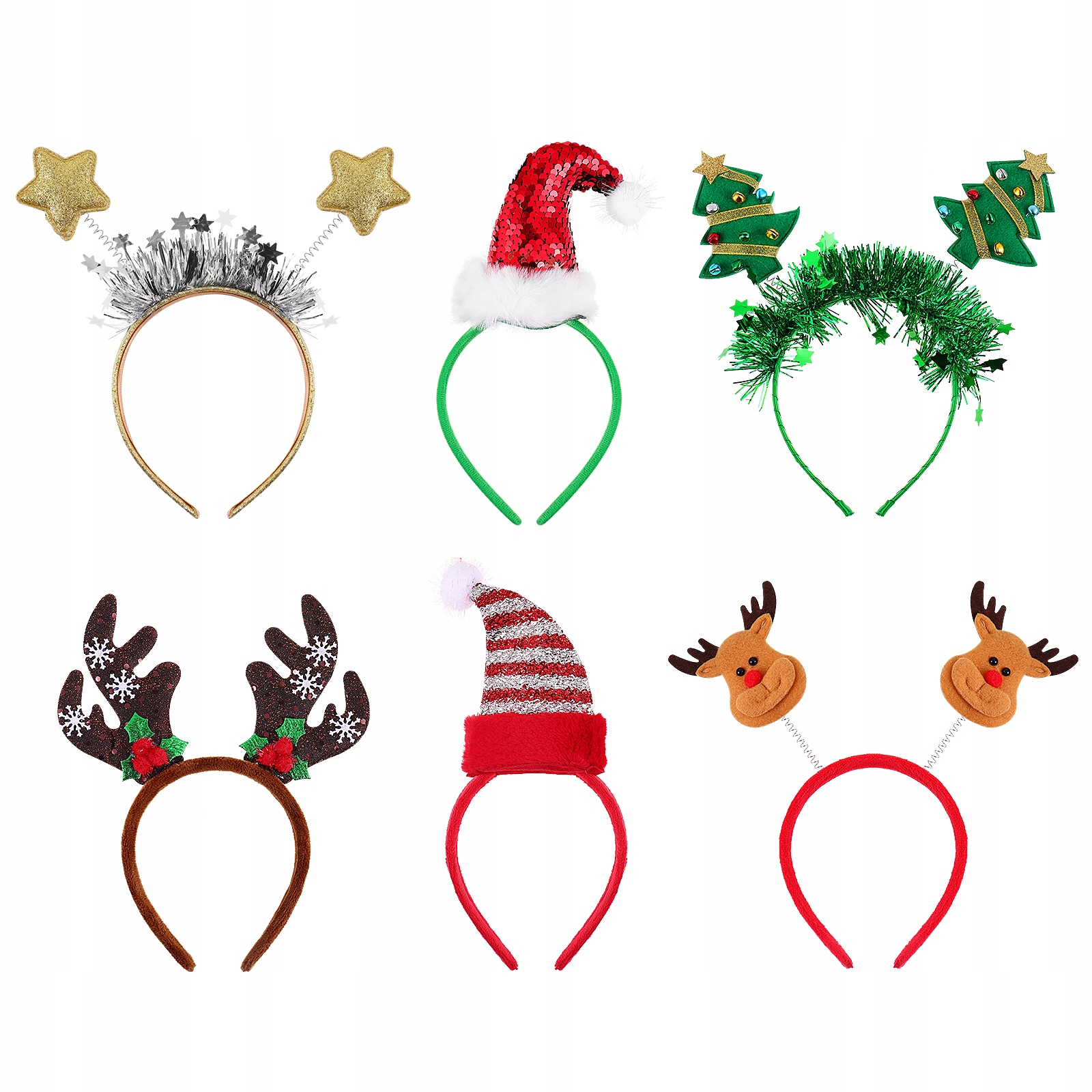 6ks vianočné kapely Santa Hat Vianoce strom sob