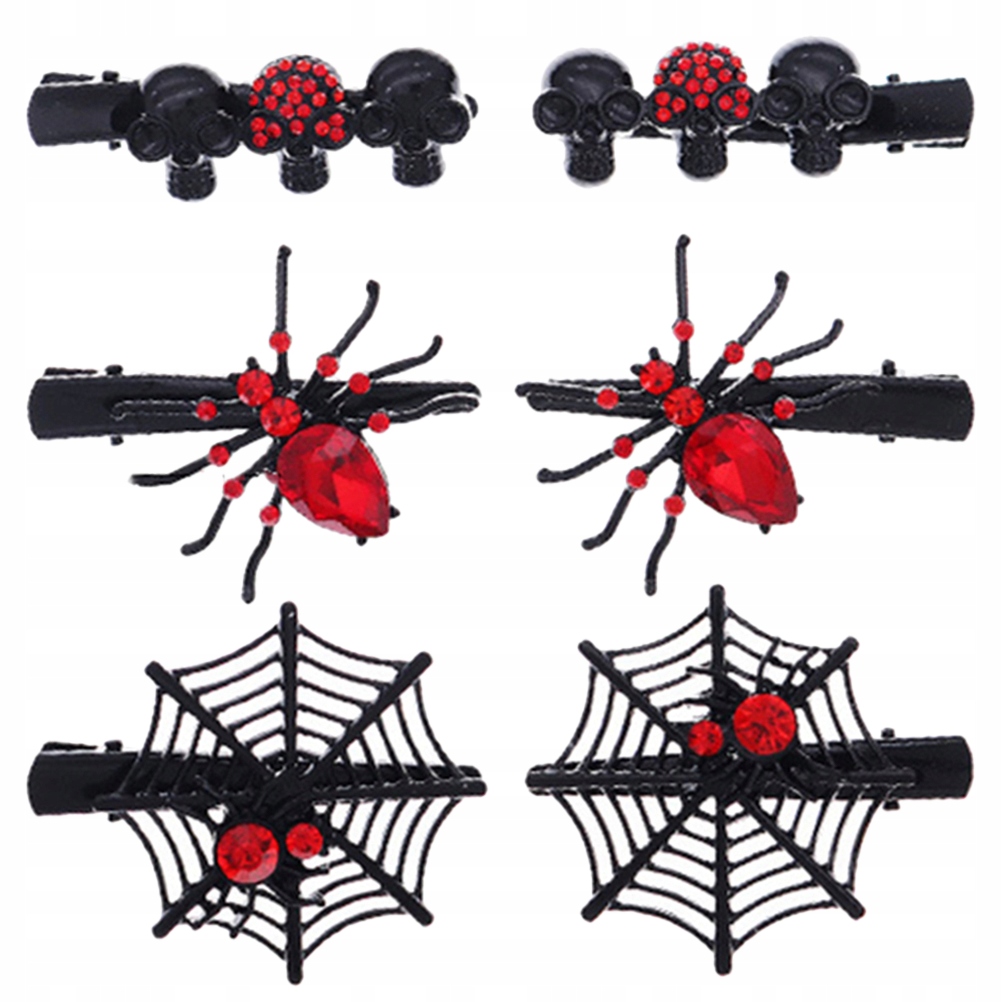 6ks Halloween Spider Hairstyles kamienky Pająk