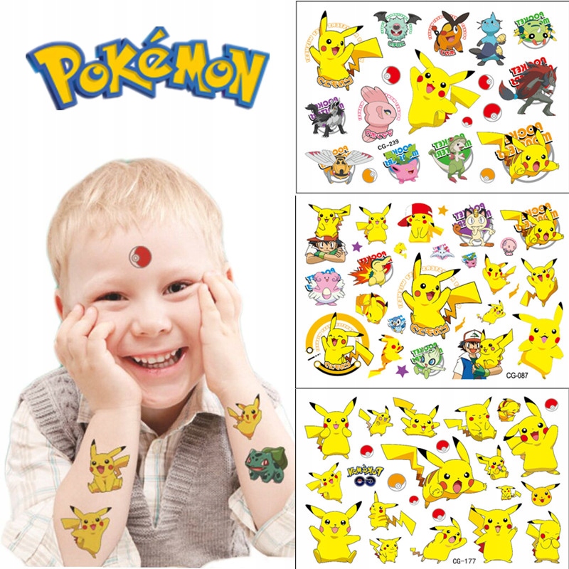 Tetovačky - 8*umývateľné tetovanie pre deti Pokémon