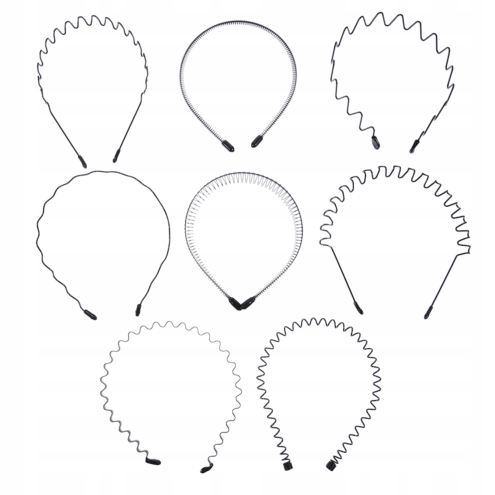 8 praktických kusov Unisex Haops Hoops Športové vlasy