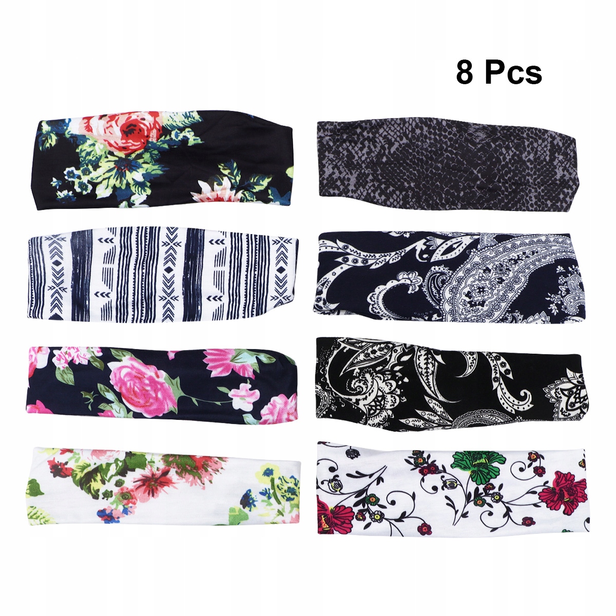 8 kusov vlasový pás Turban