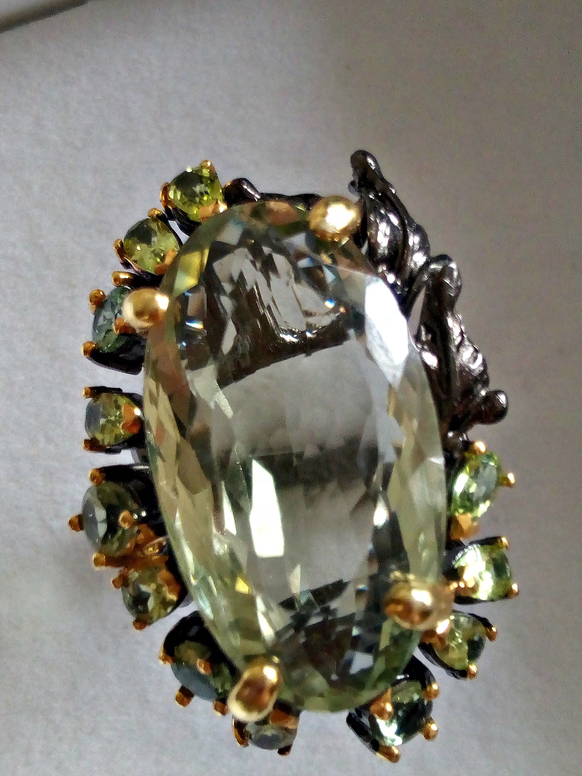 9413 Zelený ametystový prsteň Peridot, 18