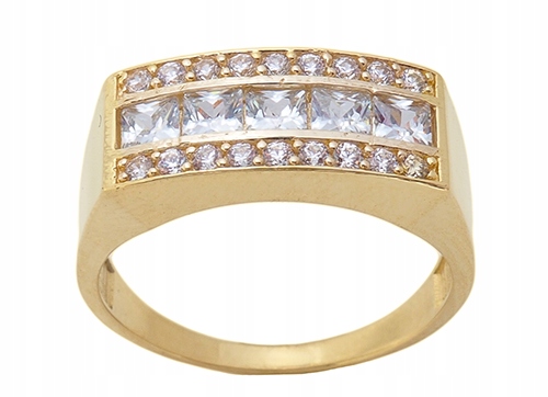 974 Golden Signet s p 585 zirkónmi