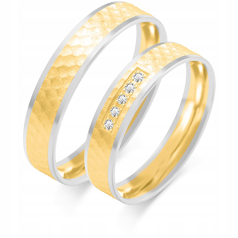 Ajubiler Gold Rings Pair 4,50 mm s. 375