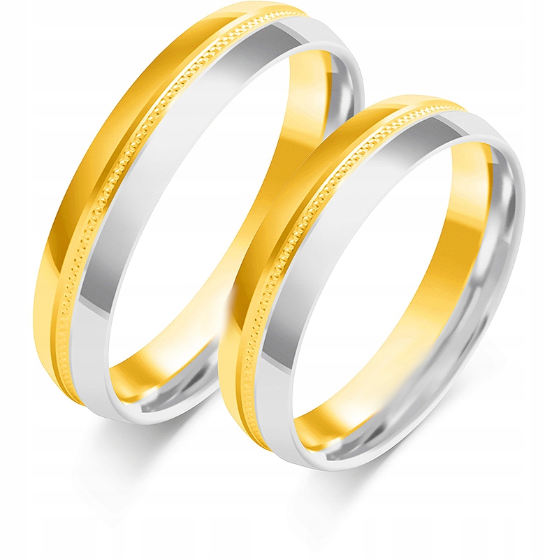 Ajubiler Gold Rings Pair 4,50 mm s. 585