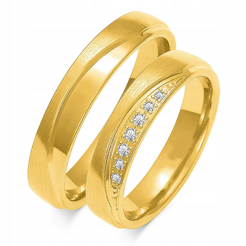 Ajubiler Gold Rings Pair 4,50 mm s. 750