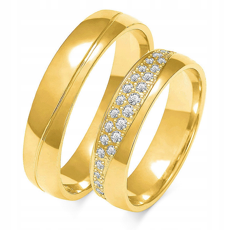 Ajubiler Gold Rings Pair 5,00 mm s. 333