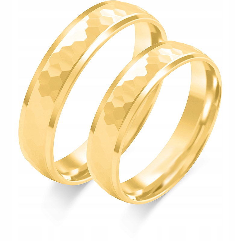 Ajubiler Gold Rings Pair 5,00 mm s. 375