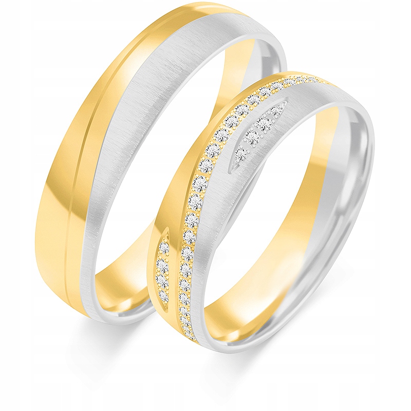 Ajubiler Gold Rings Pair 5,00 mm s. 585