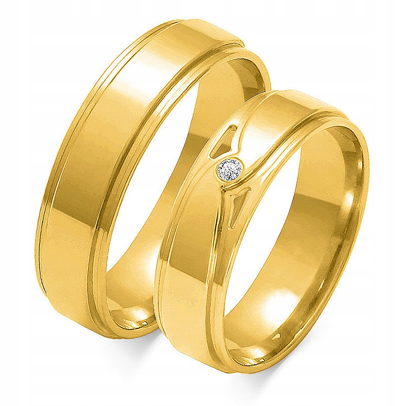 Ajubiler Gold Rings Pair 5,50 mm s. 375