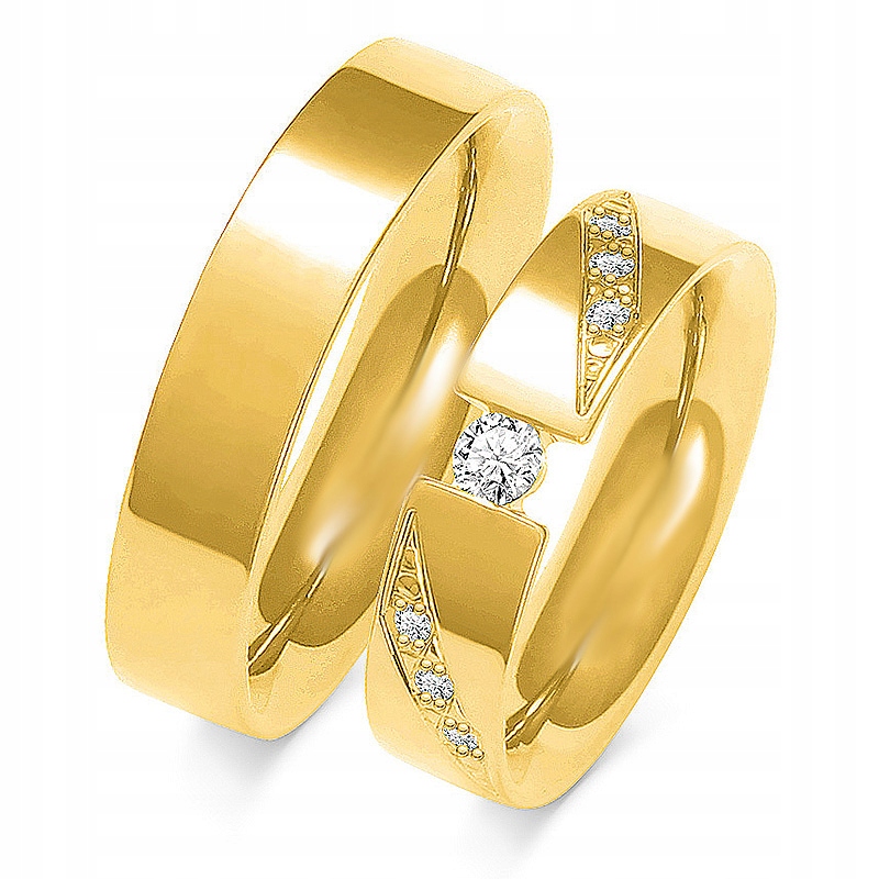Ajubiler Gold Rings Pair 5,50 mm s. 585