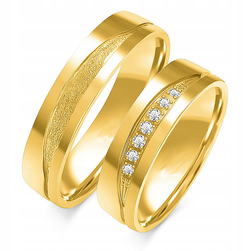 Ajubiler Gold Rings Pair 5,50 mm s. 750